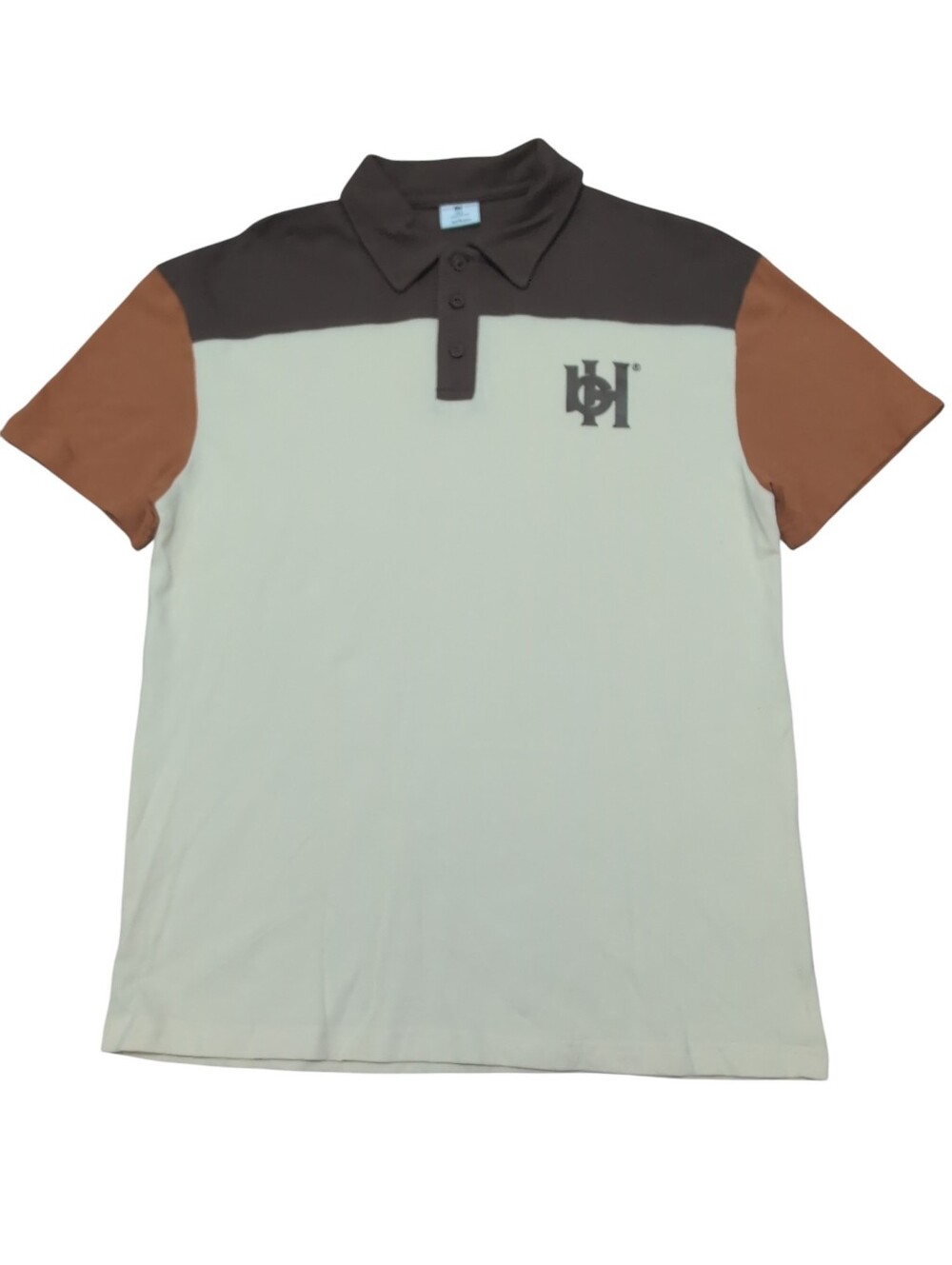 Basil Hayden Kentucky Bourbon Whiskey Brown Color Block Polo XL 100% Cotton